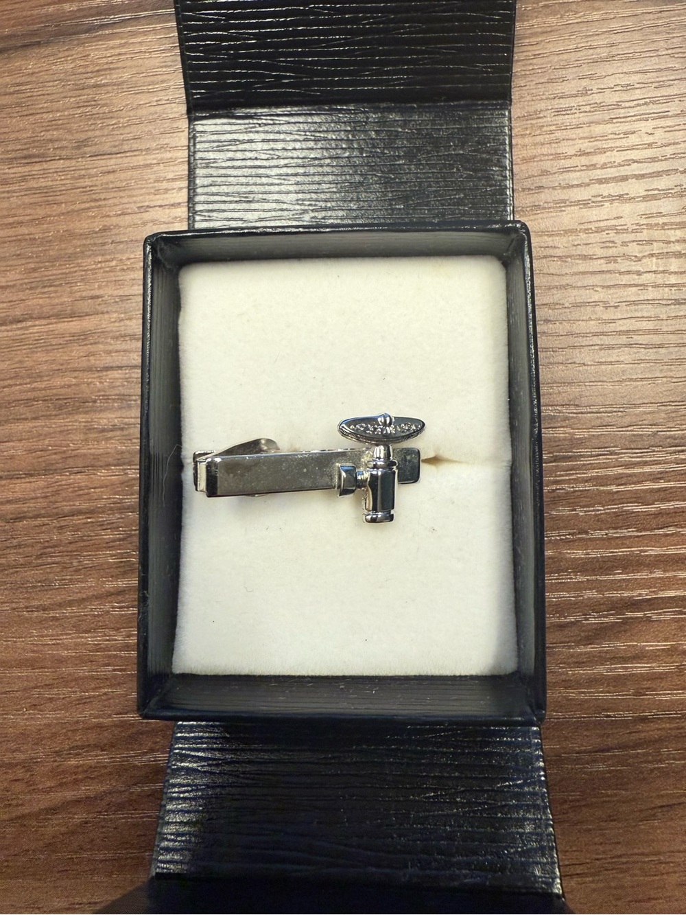 Vintage Sleed flex Silver Faucet T-Bar Tie Clip - Men Accessories